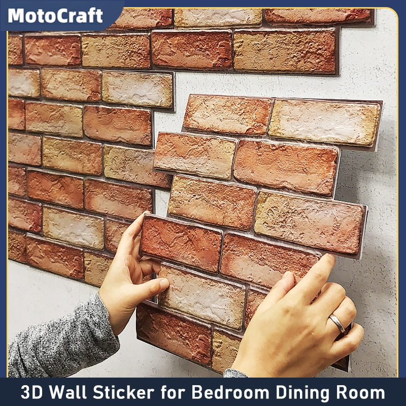 3D Wallpaper Brick Wall Sticker Waterproof Self Adhesive Foam Wallpaper ...