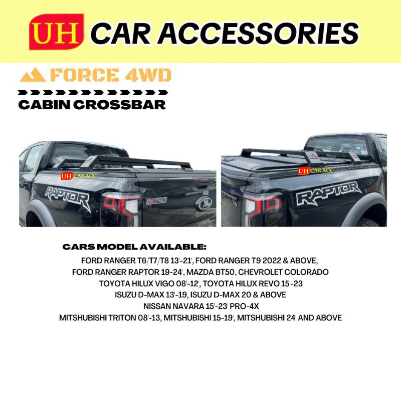RANGER HILUX DMAX NAVARA TRITON FORCE CABIN CROSS BAR ROOF CARRIER RACK ...