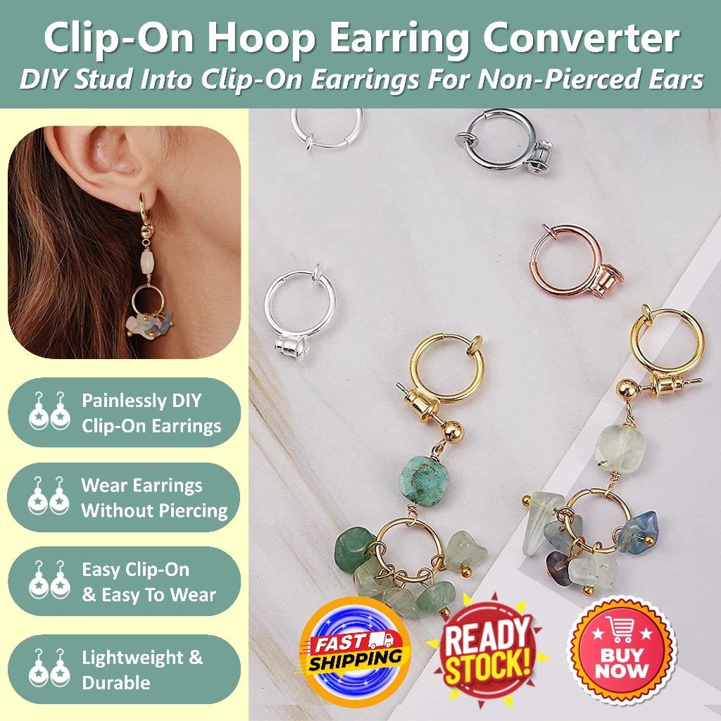 Clip-On Earring Converter Easy DIY Non-Pierced Earrings Painlessly - Main Image