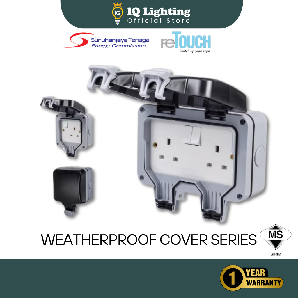 🔥SIRIM🔥 Retouch Weatherproof Cover / Waterproof Cover IP66 With 13A ...