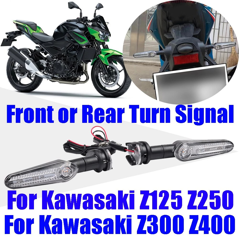 For Kawasaki Z125 Z250 Z300 Z400 LED Turn Signal Light Indicator ...