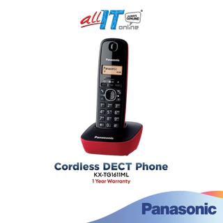 Panasonic Digital Cordless DECT Phones KX-TG1611MLR Red/Black