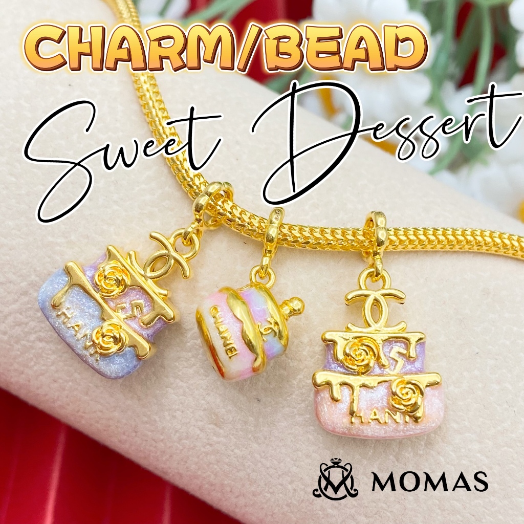 MOMAS Charm Sweet Dessert 5D Emas 916 Beads Beg 3D Bead 5D Emas 916 ...