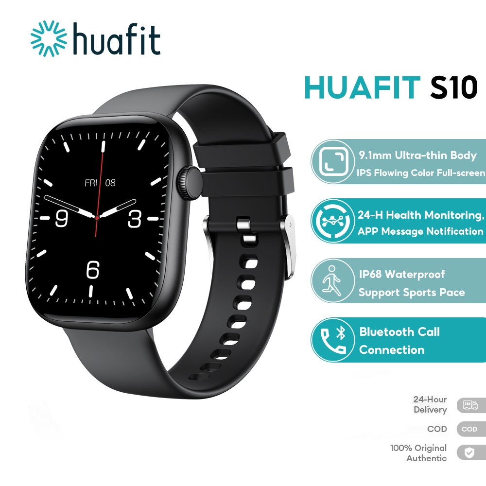 Huafit S10 Strava Sport Smart Watch Man Bluetooth Call Ultra-thin  Body 24-Hour Health Monitoring Sports Pace SOS