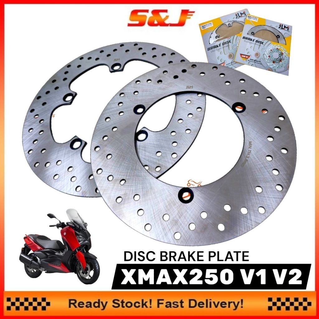 JLM XMAX 250 X-MAX 250 XMAX250 V1 V2 FRONT REAR DISC BRAKE PLATE DISK ...