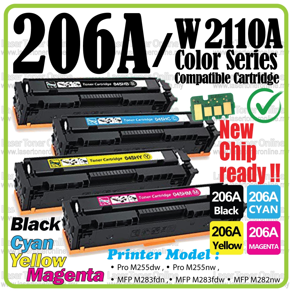 H*206A Black Compatible for H* 206A H*206X W2110A Color Laserjet Pro ...