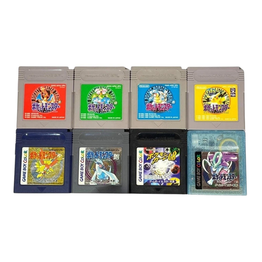 [Used] Variation Pokemon Gameboy & Game Boy Color 8 Type Cartridge Only ...