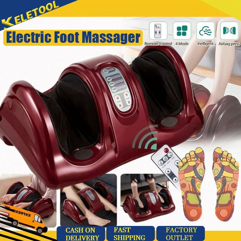 Electric foot massage machine massage deep tissue relax heating relieve ...