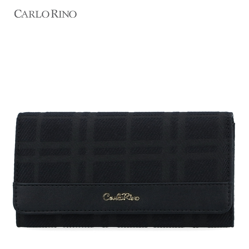 Carlo Rino CR Brushed Plaid 2-Fold long Wallet - Black | Shopee Malaysia