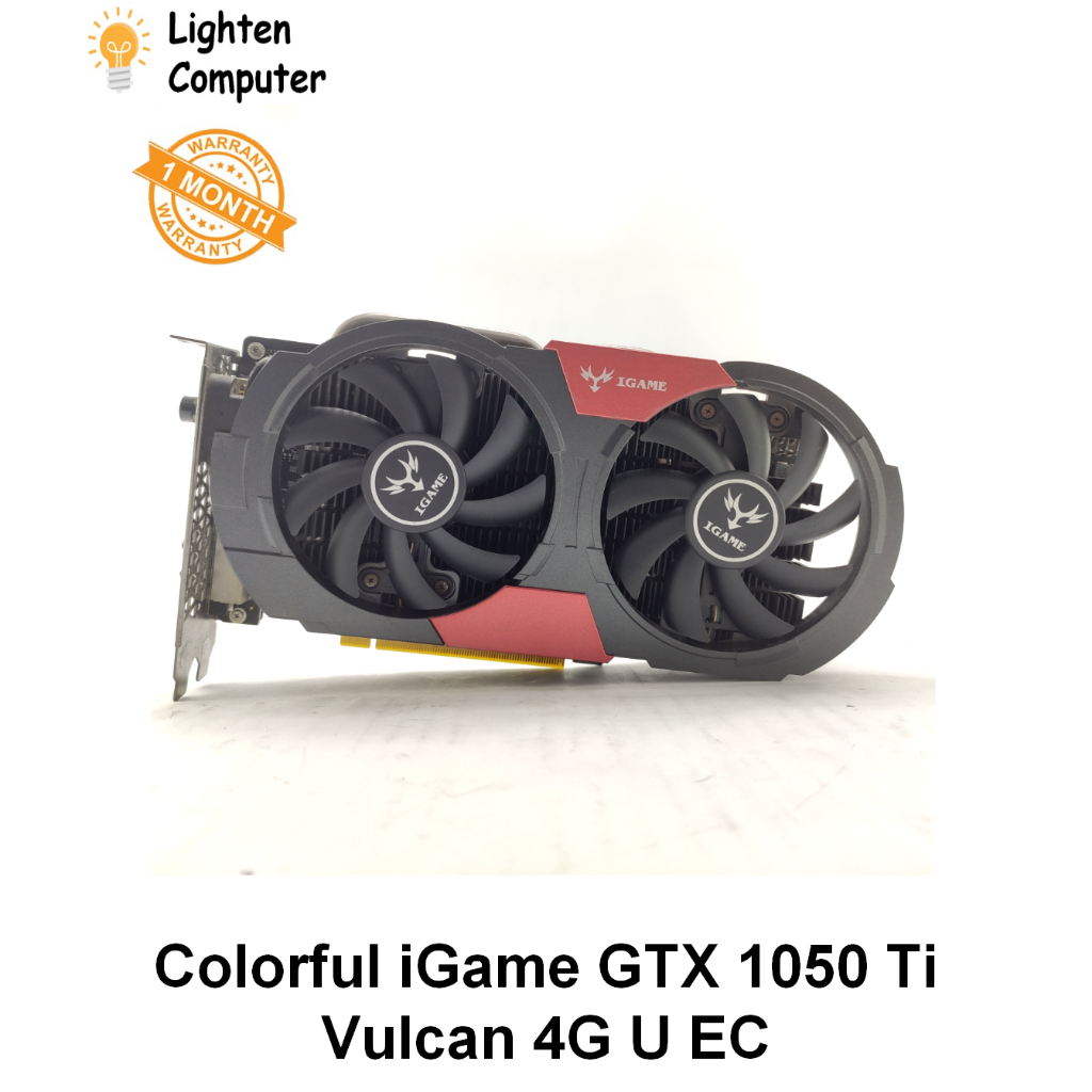 USED Colorful iGame GTX 1050 Ti Vulcan 4 GB GDDR5 Graphic Card 6 pin GDDR6 Graphics Card GTX 1050