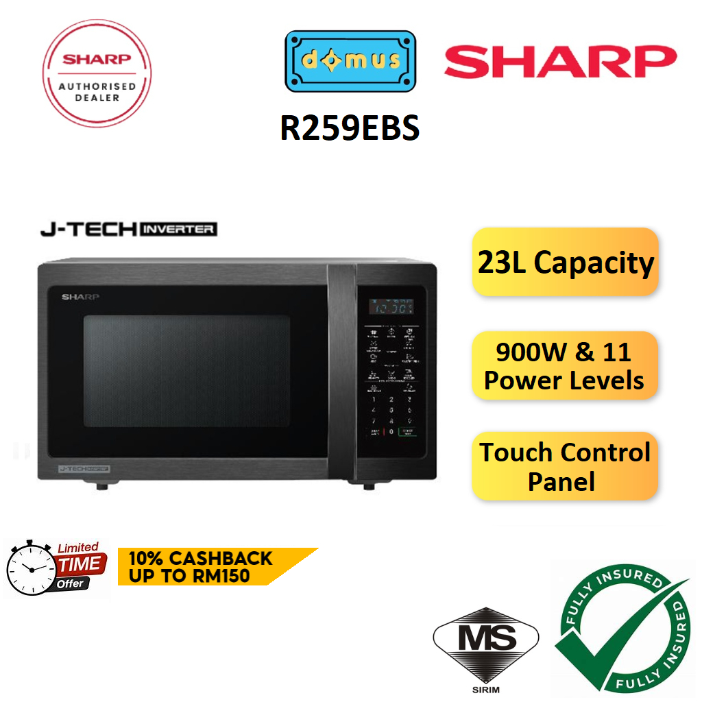 Sharp JTech Inverter Microwave Oven 23L 900W With Quick Defrost Easy