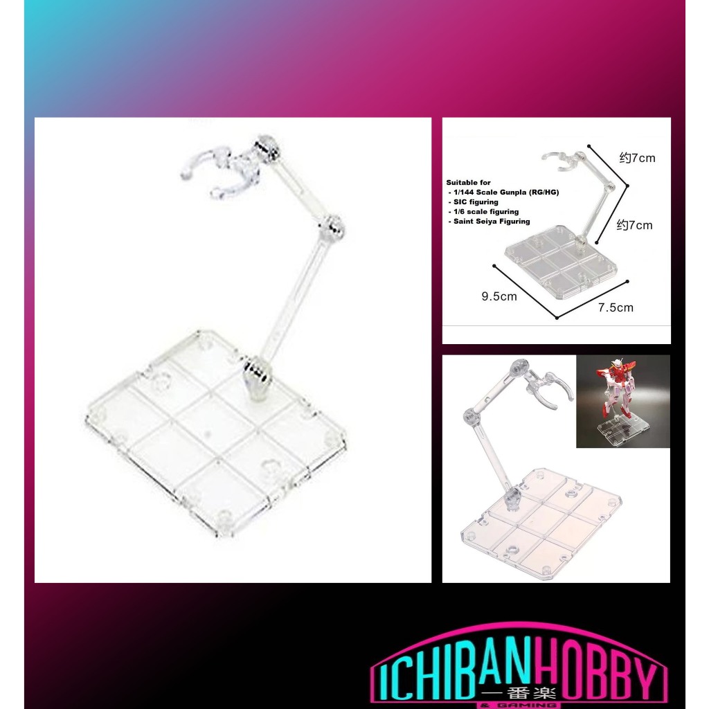 #[Ready Stock] TRANSPARENT ACTION BASE STAND 1/144 SCALE (RG/HG/EG/SD ...