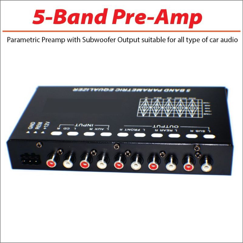 5 Band Equalizer Preamp High Power For Car Audio Shopee Malaysia