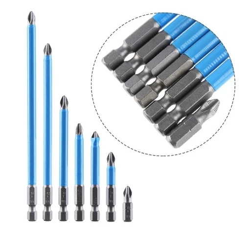 7PCS Magnetic Anti-Slip Screwdriver Drill Bit Cross Head 25/50/65/70/90 ...