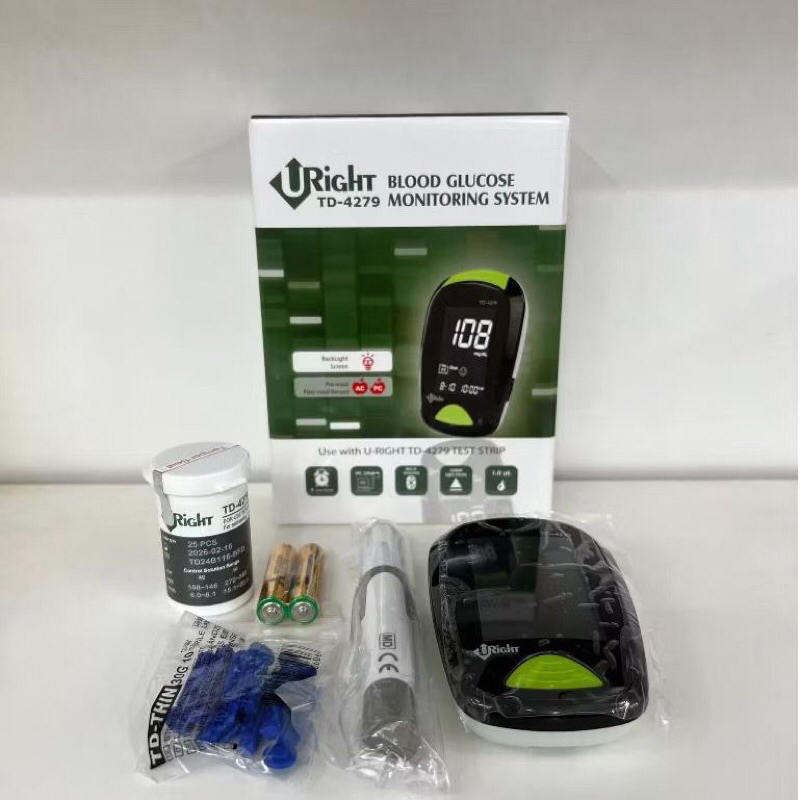 *READY STOCK* URIGHT BLOOD GLUCOSE TD-4279 MONITORING SYSTEM (FULL SET ...
