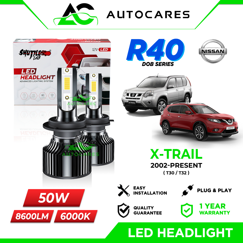 NISSAN XTRAIL LED Headlight Car R40 R70 55W SHUTTLE LAB LED Lampu Depan ...