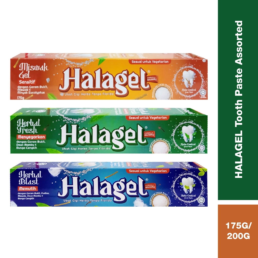 HALAGEL Toothpaste Non Fluoride (175g & 200g) / Ubat Gigi Tanpa Florida ...