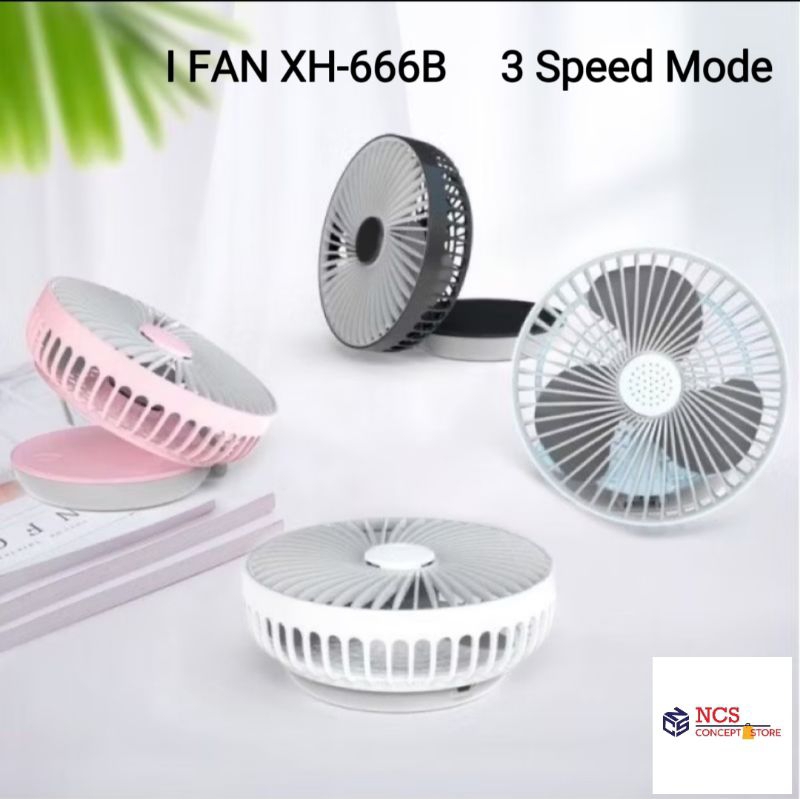 i-Fan Rechargeable Folding Intelligent Fan XH-666B Desktop Aromatic USB ...