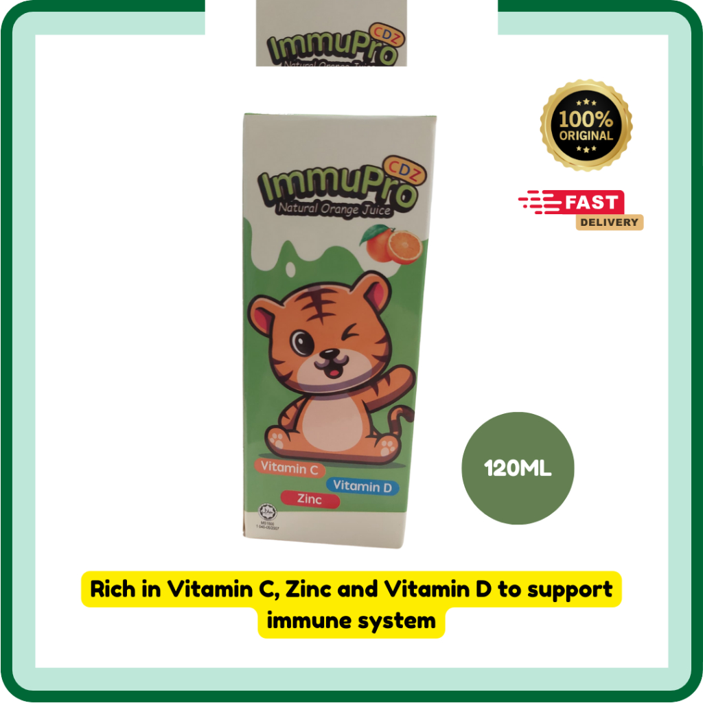 CDZ ImmuPro Natural Orange Juice 120ML EXP01/27 Vitamin C
