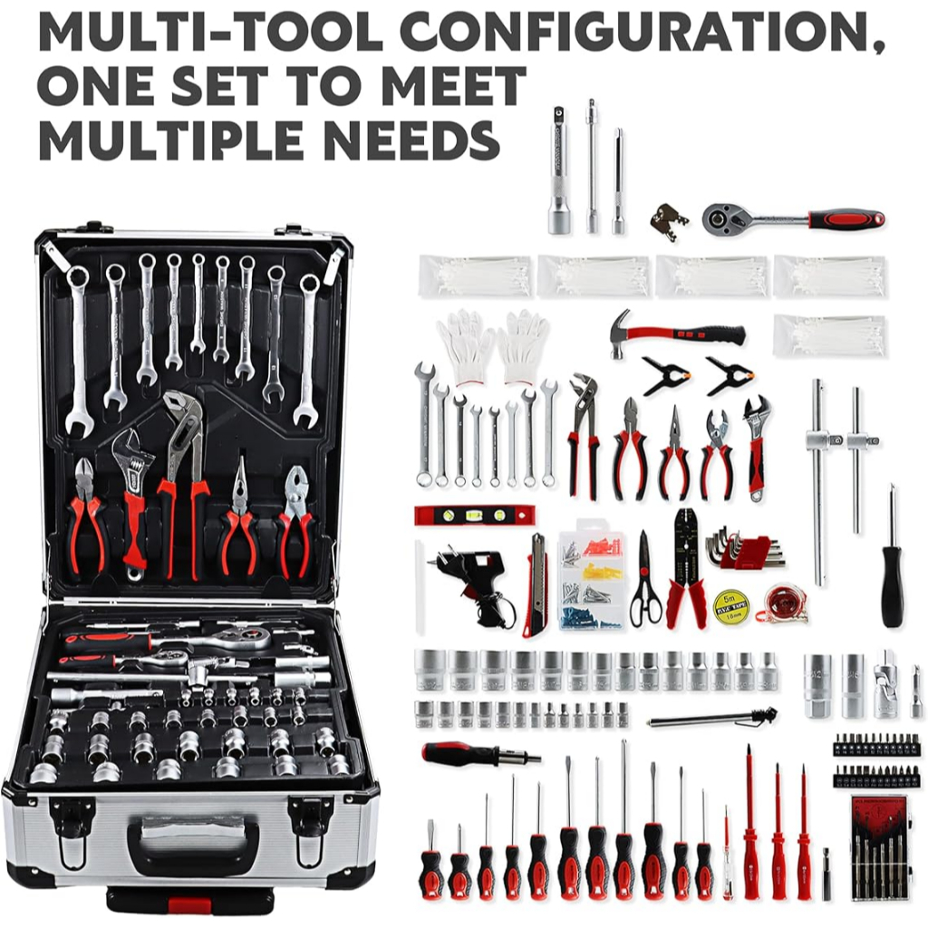 MKR 187Pcs / 399Pcs / 599Pcs Craft Hand Tools in Aluminum Trolley Case ...