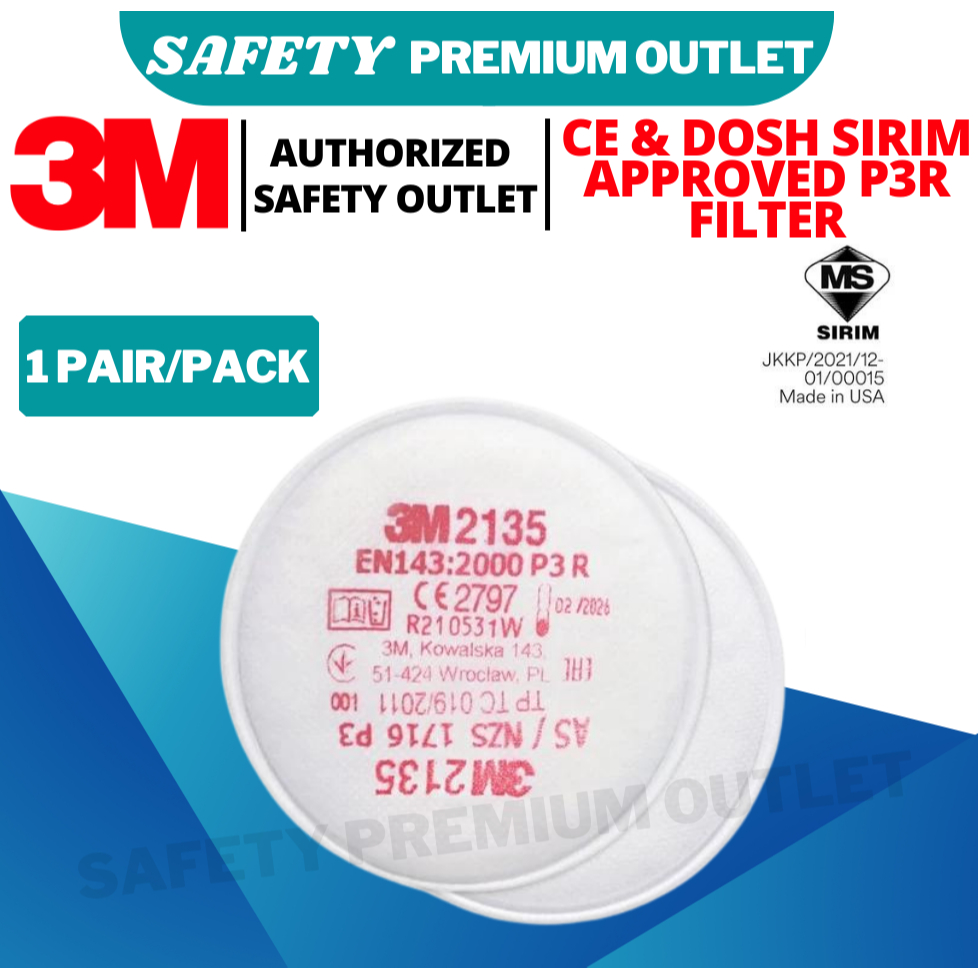 [ORIGINAL] 3M 2135 P3 R Particulate Filter (2Pcs in 1 Pack) SIRIM ...