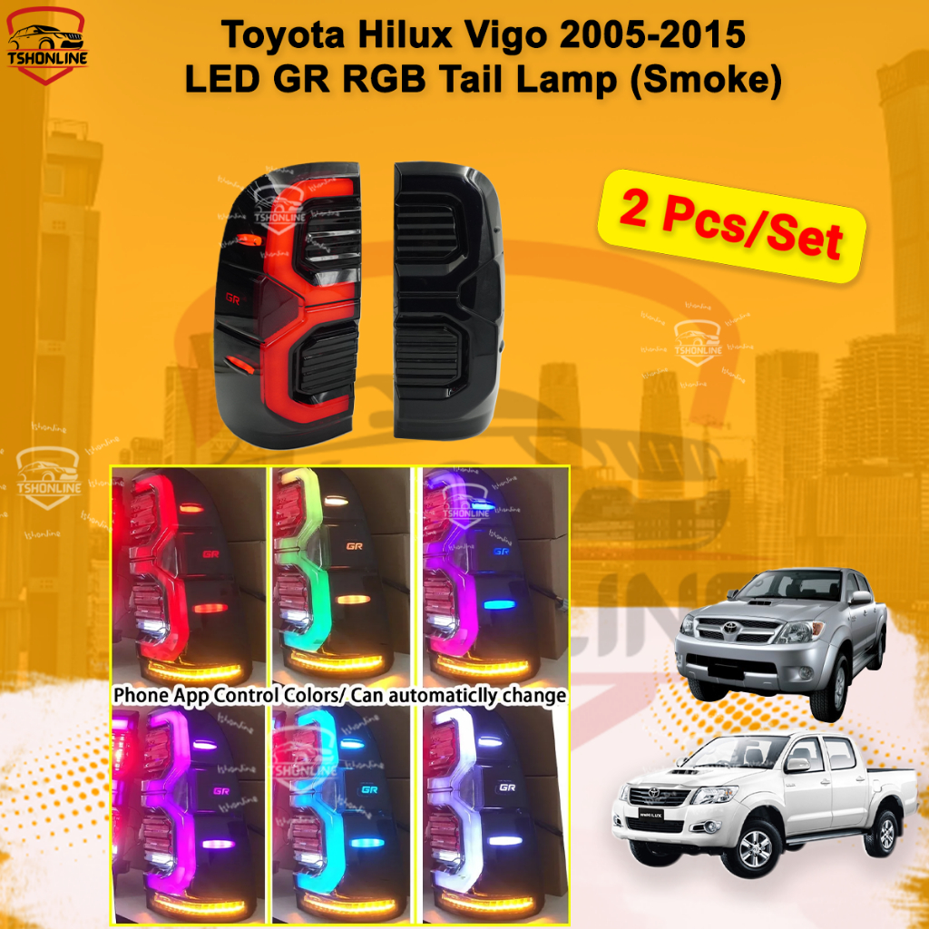 Hilux Vigo RGB Tail Lamp 2005-2015 Vigo Rogue GR Design Smoke Lampu ...
