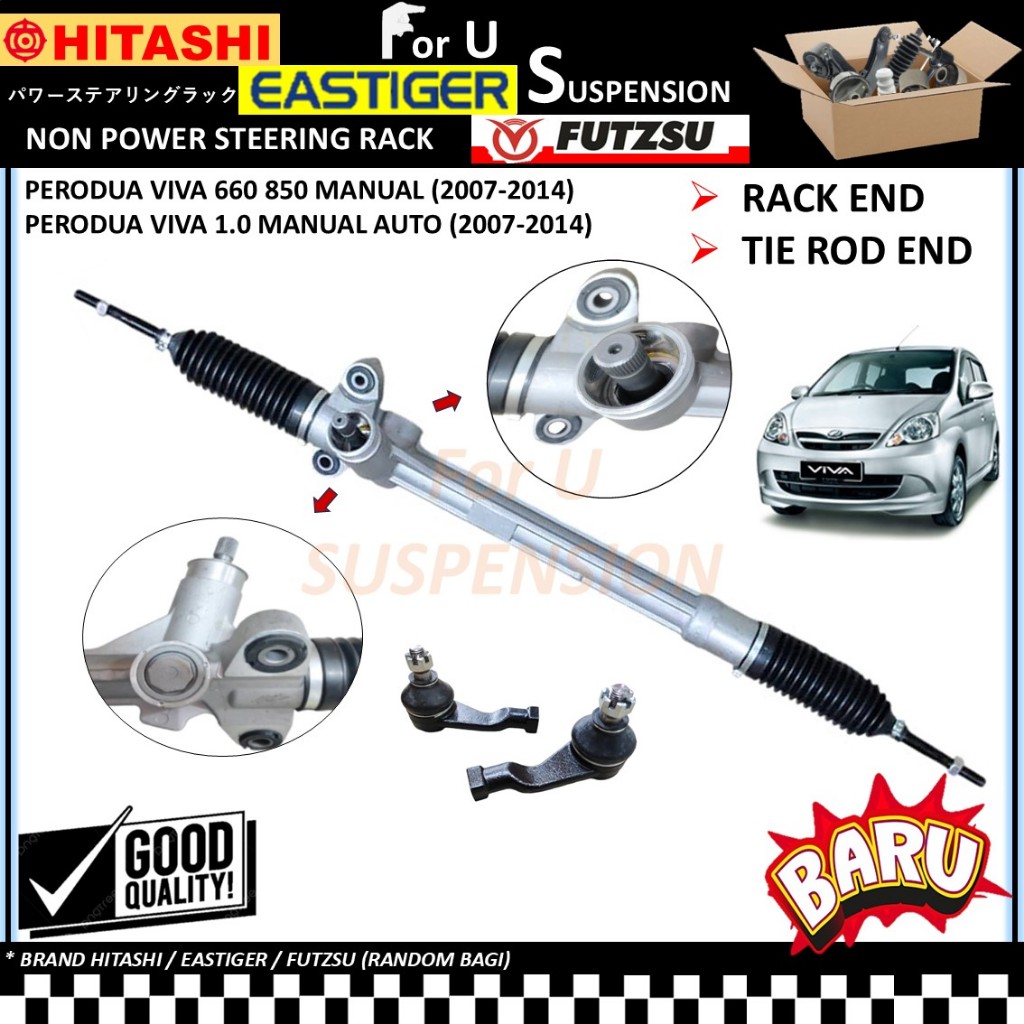 1 PIECE BARU (NEW) NON POWER STEERING RACK - 45510-BZ010 PERODUA VIVA ...