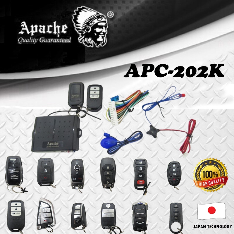 Apache Universal Car Alarm Security System 13 Pins Keyless Entry ...