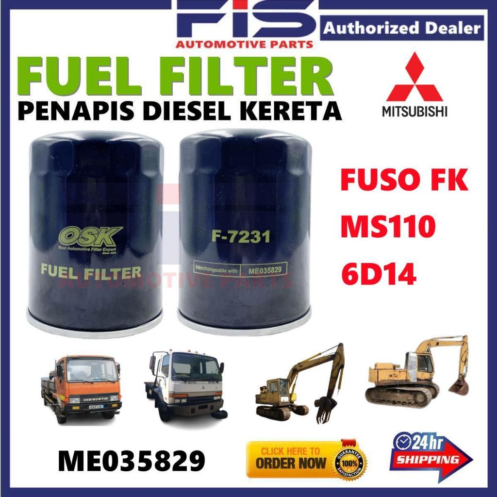 FIS Fuel Filter Mitsubishi Fuso FK MS110 6D14 F-7231 ME035829 Penapis ...