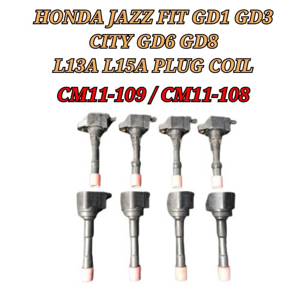 Ignition Plug Coil Honda Jazz Fit GD1 GD3 City GD6 GD8 L13A L15A Front ...