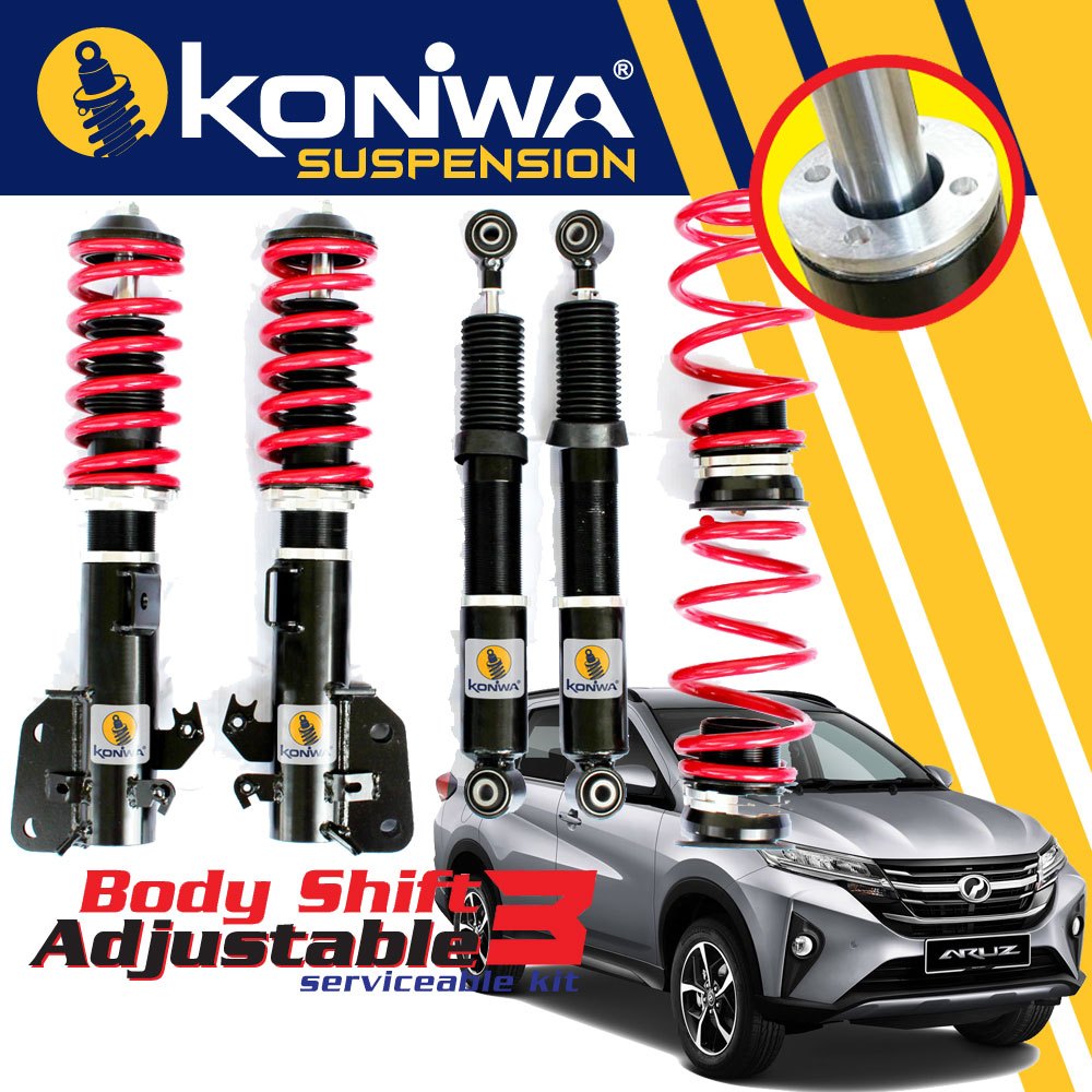 KONIWA ADJUSTABLE Perodua Aruz Hi-Low Body Shift Serviceable Absorber ...