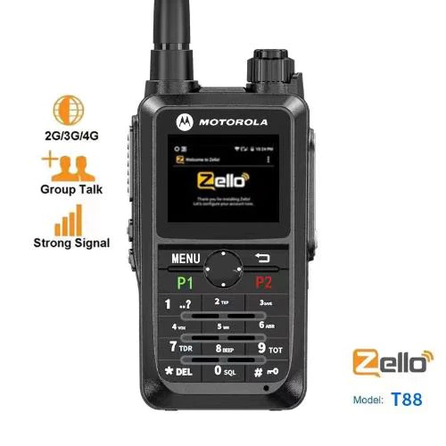 Motorola Zello Walkie Talkie T88 4G WIFI SIM Network Radio