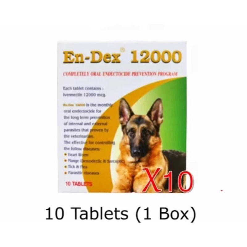 EnDex 12000 Heart Worm / Mange / Tick & Flea Control (Dog & Cat) 10