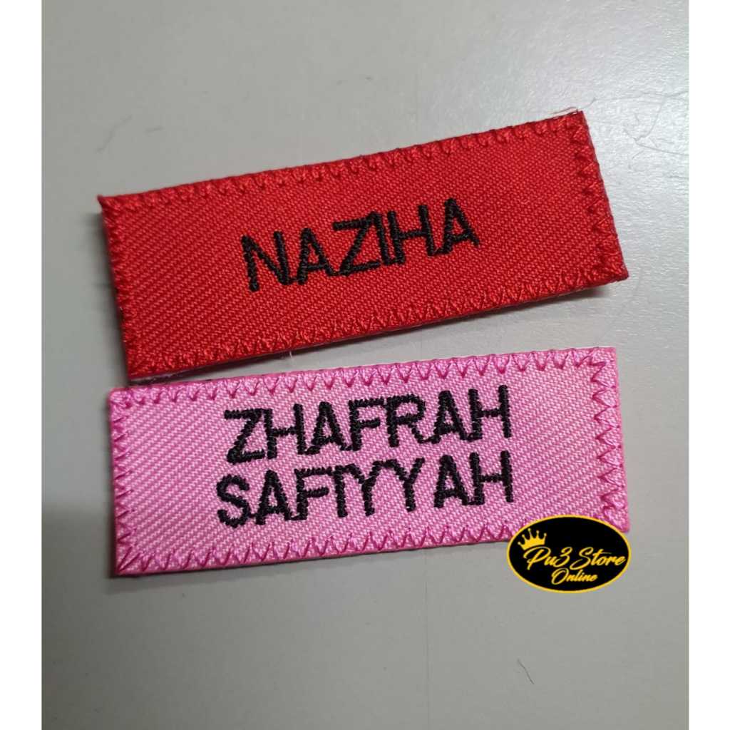 Mini Label nama sulam 25pcs/50pcs (sila baca description) 💖pu3store ...