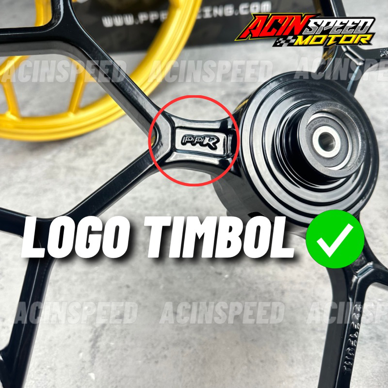 PPR RACING R63 AEROX THAI Y15 Y16 /1.6 x17/ BLACK GOLD AEROX THAI ...
