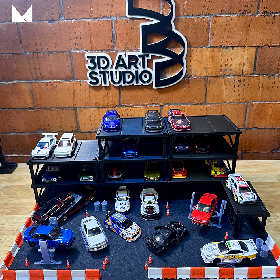 [Hot Wheels Car Lift Rack] Stackable Display Rack 1:64 Diecast [Parking ...