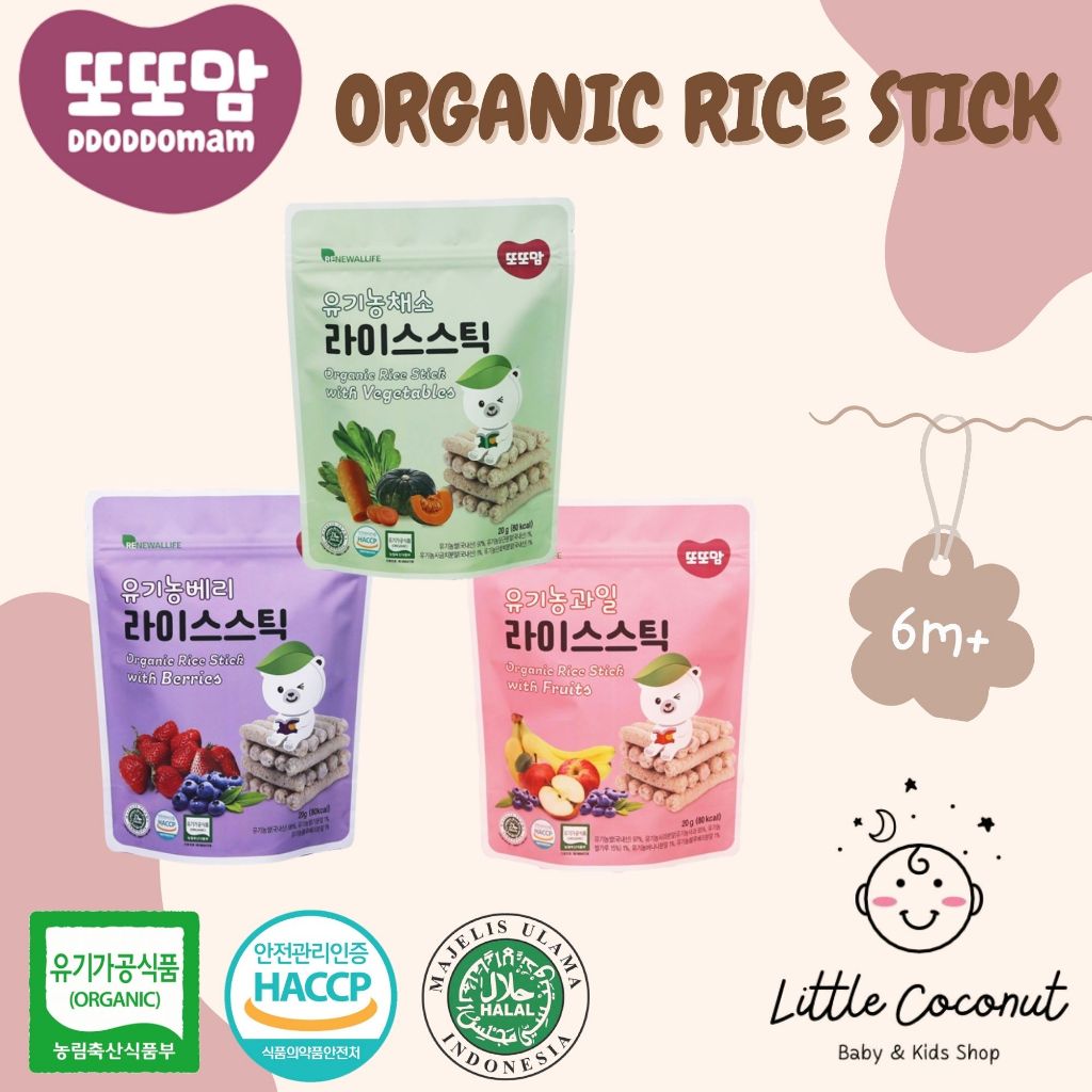 Renewallife DdoDdoMam Organic Rice Stick 6m+ (20g) | Shopee Malaysia