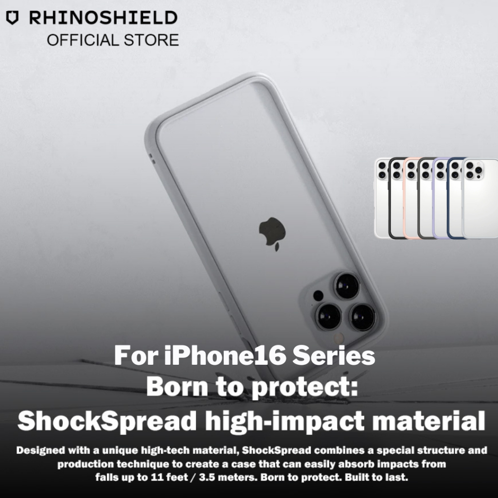 RhinoShield CrashGuard Bumper Case compatible for iPhone 16 series ...