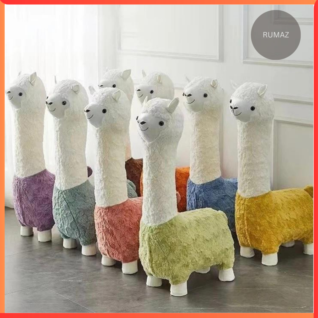 Children Alpaca Stool/Shoes Changing Bench/Footrest Small Chair/Bangku ...