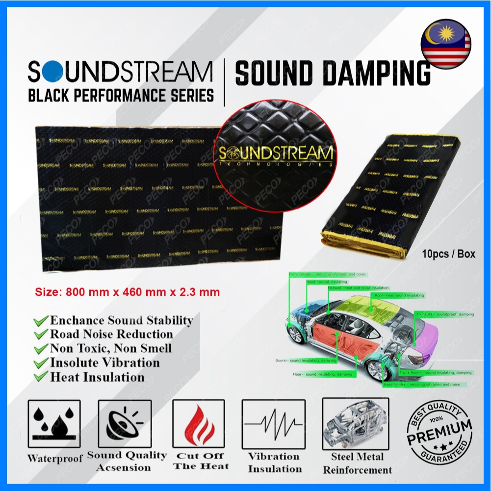 SOUNDSTREAM Mat Sound Proof Black Performance (10 Pcs) | Shopee Malaysia