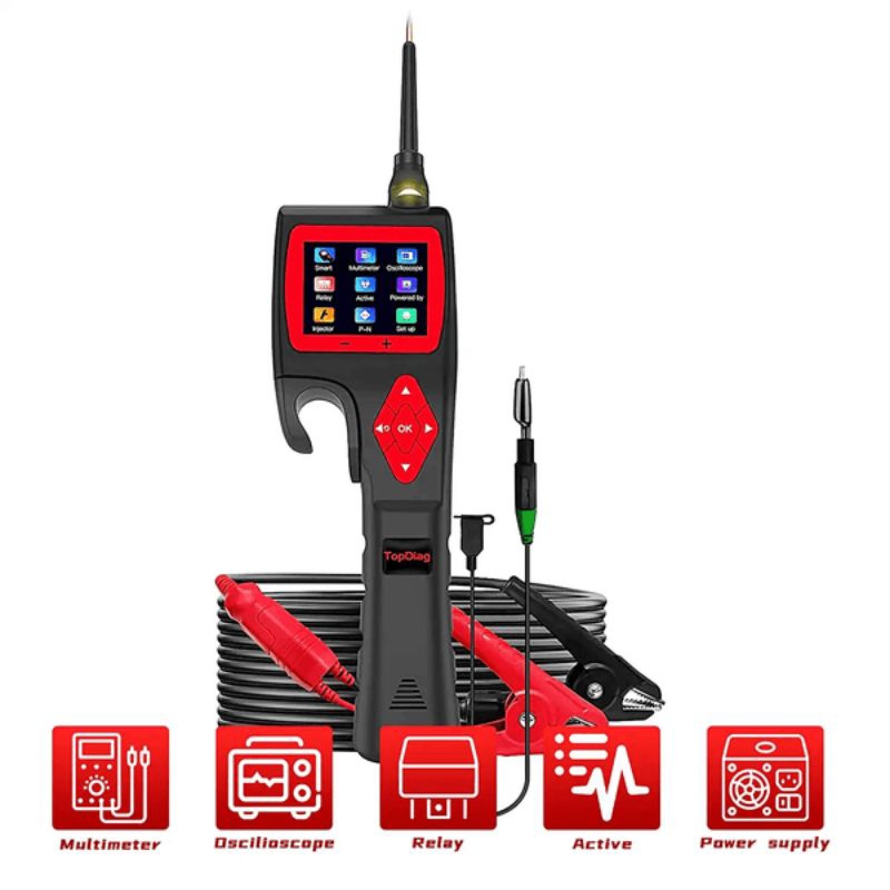 TopDiag P200 Automotive Circuit Tester, 12V 24V Electrical Test Tool