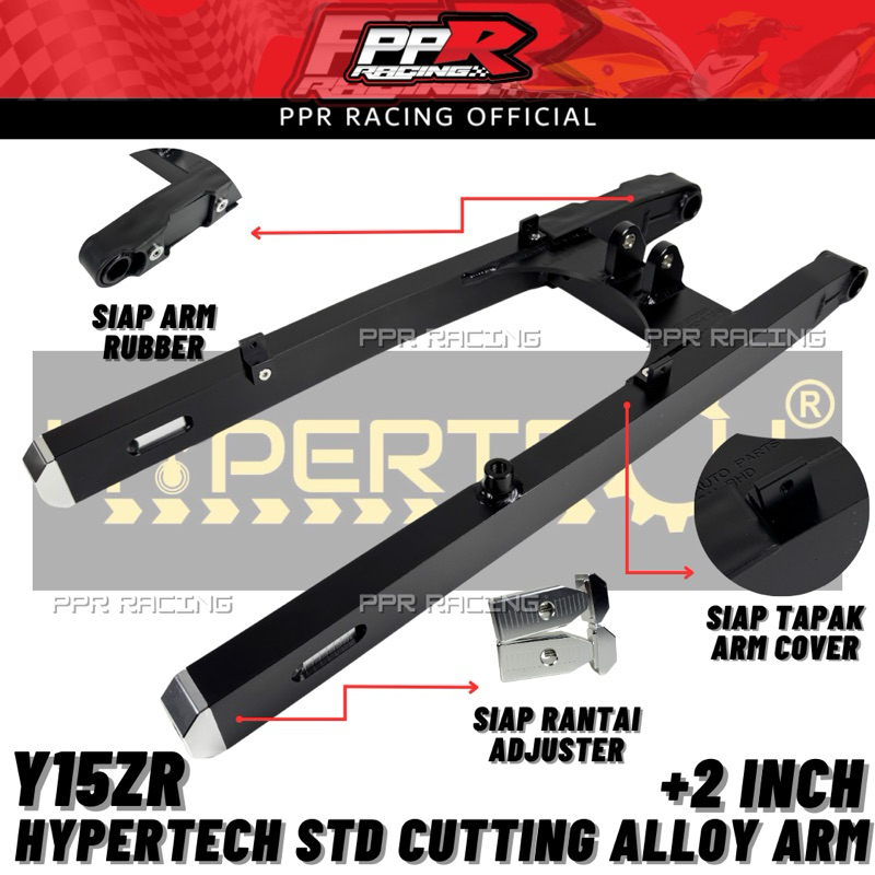 HYPERTECH CNC ALLOY CUTTING STD SWING ARM Y15ZR Y16ZR TAMBAH 2 INCH ...