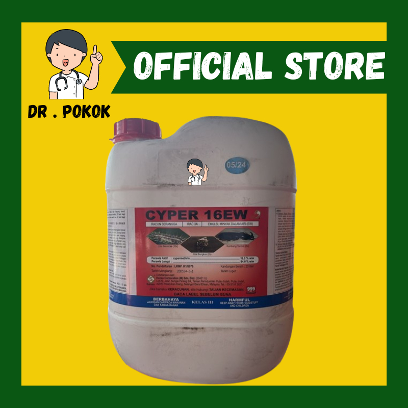 [ORIGINAL] 20L CYPER 16EW KENSO CYPERMETHRIN 16% LEBIH KUAT CYMERIN ...