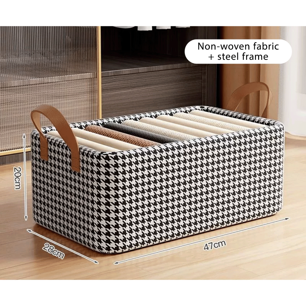 HOMATRIX Foldable Storage Box Steel Frame Fabric Wardrobe Organizer ...