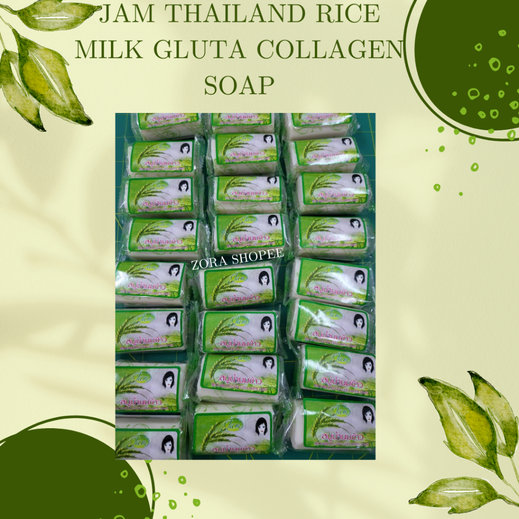JAM Thailand Rice Milk Soap Whitening Soap Gluta+Collagen 30 HALAL