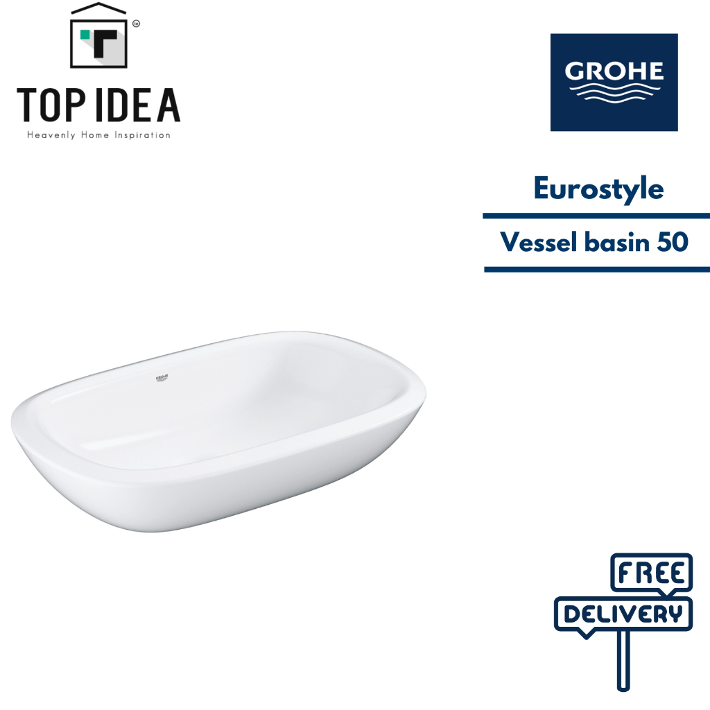 GROHE Eurostyle Vessel Basin 50 | Alpine White | HyperClean | ProGuard ...