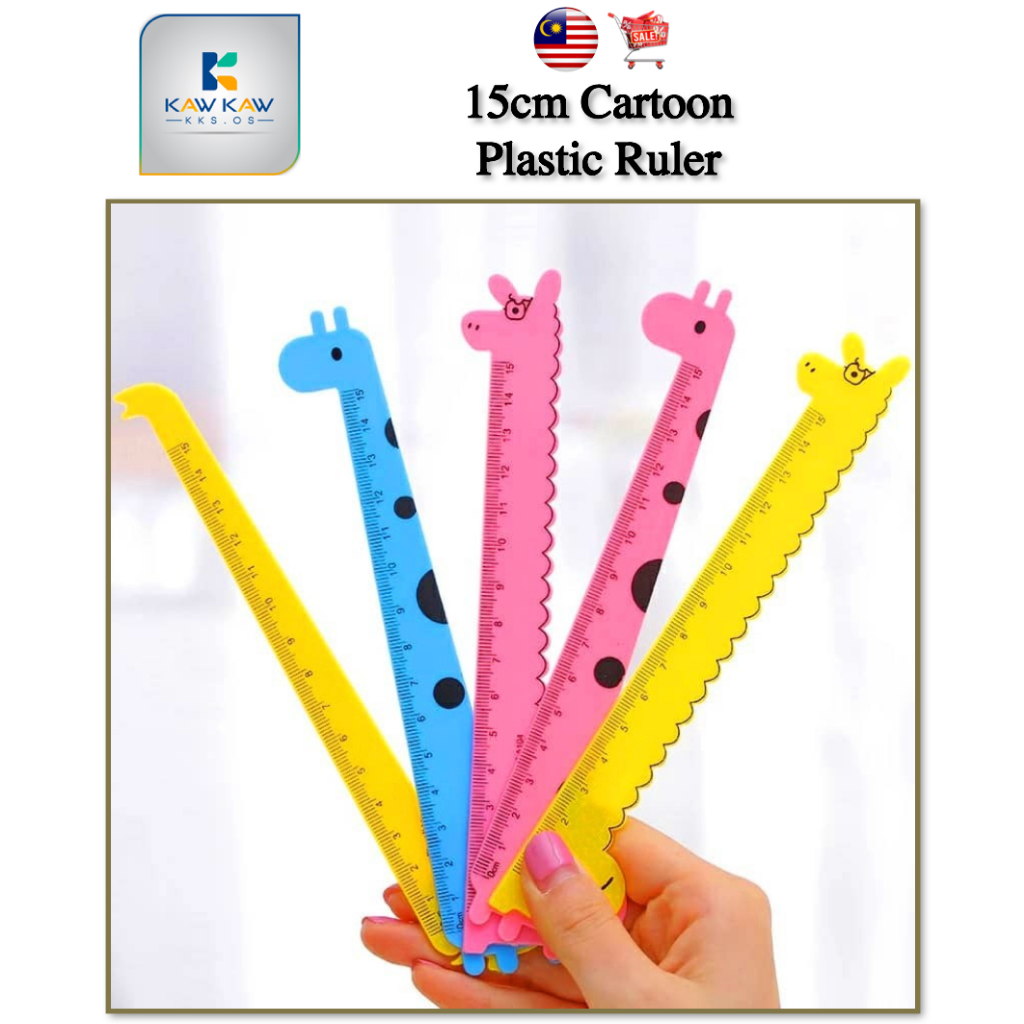 𝐊𝐊𝐒 𝟏𝟓𝐜𝐦 𝐂𝐚𝐫𝐭𝐨𝐨𝐧 𝐏𝐥𝐚𝐬𝐭𝐢𝐜 𝐑𝐮𝐥𝐞𝐫 🚚 Cute Creative Animal Shape Stationery ...