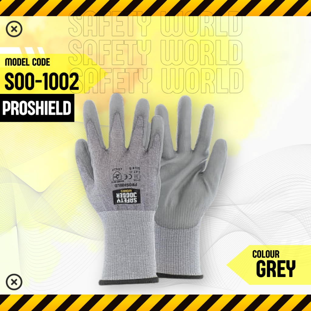 SAFETY WORLD SAFETY JOGGER S00-1002 Grey Shield Anti Cut PU Coating ...