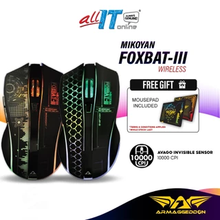Armaggeddon Mikoyan Foxbat-III Wireless USB Gaming RGB Optical Mouse (IRONSIGHT-7  / KEVLAR-13)