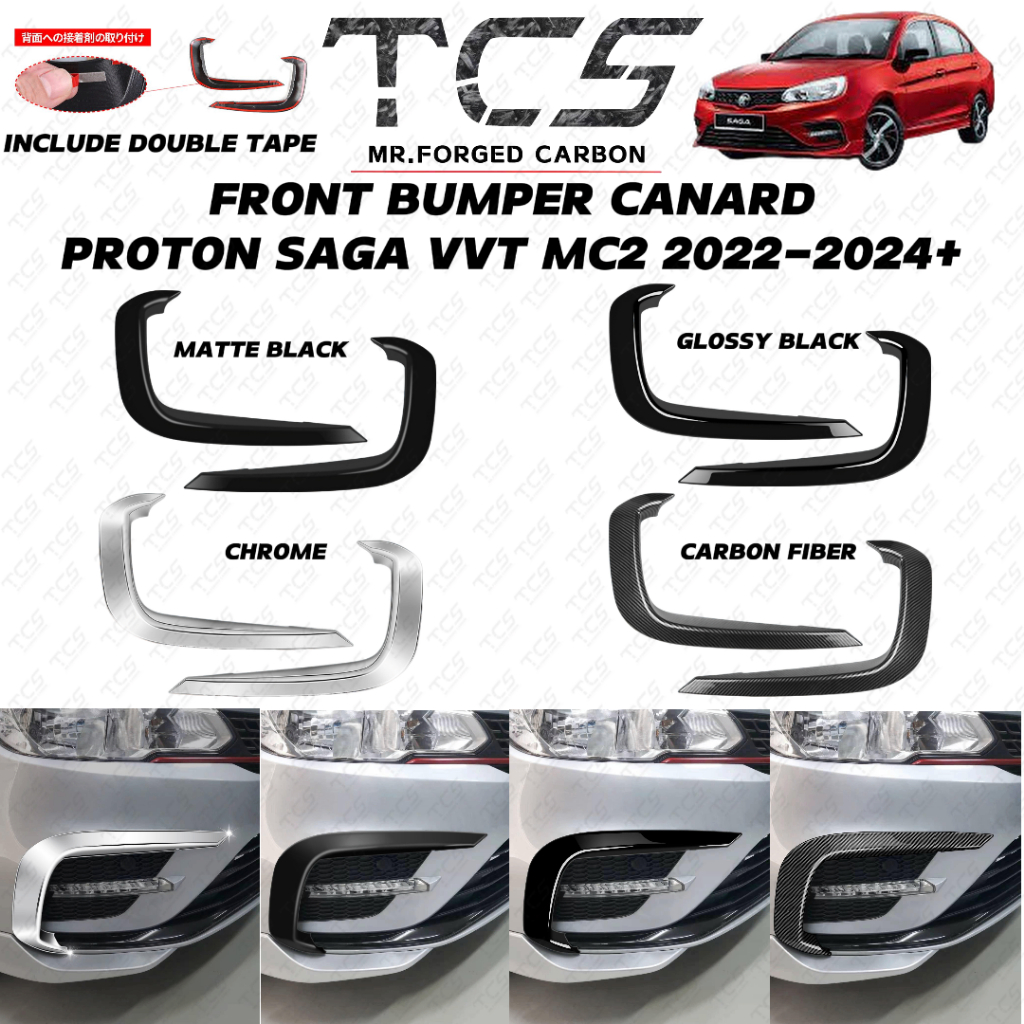 TCS PROTON SAGA VVT MC2 2022-2026 CAR FRONT&REAR BUMPER CANARD COVER ...